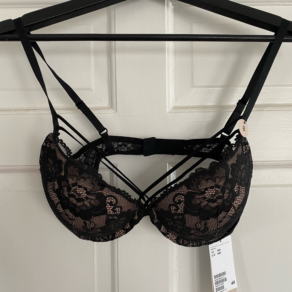Padded Lace bra black/cream size 36B